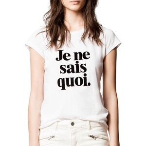 Zadig & Voltaire Je Ne Sais Quoi Skinny Tee Size M